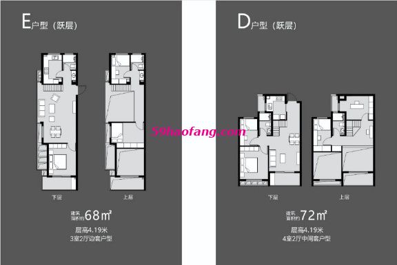 南樾府户型图72和68